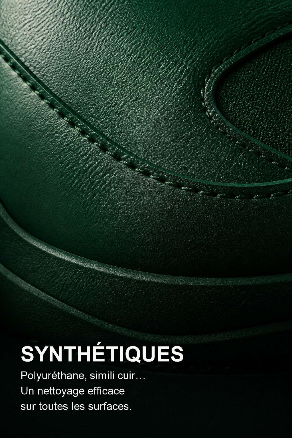 Gros plan sur une matière synthétique verte