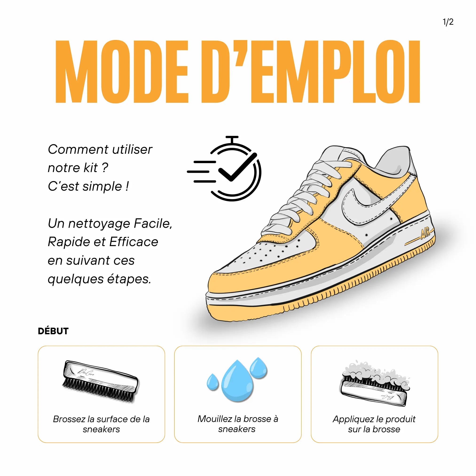 KIT DE NETTOYAGE POUR SNEAKERS PREMIUM - DonCare®