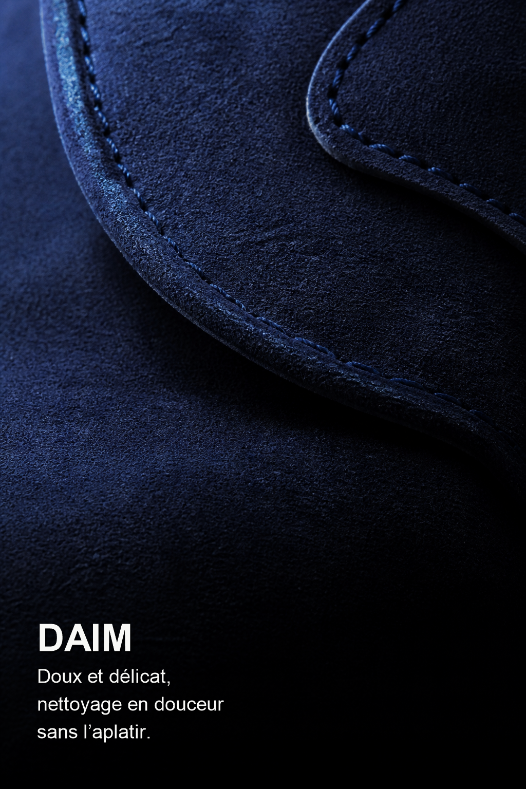 Gros plan sur une surface en daim bleu