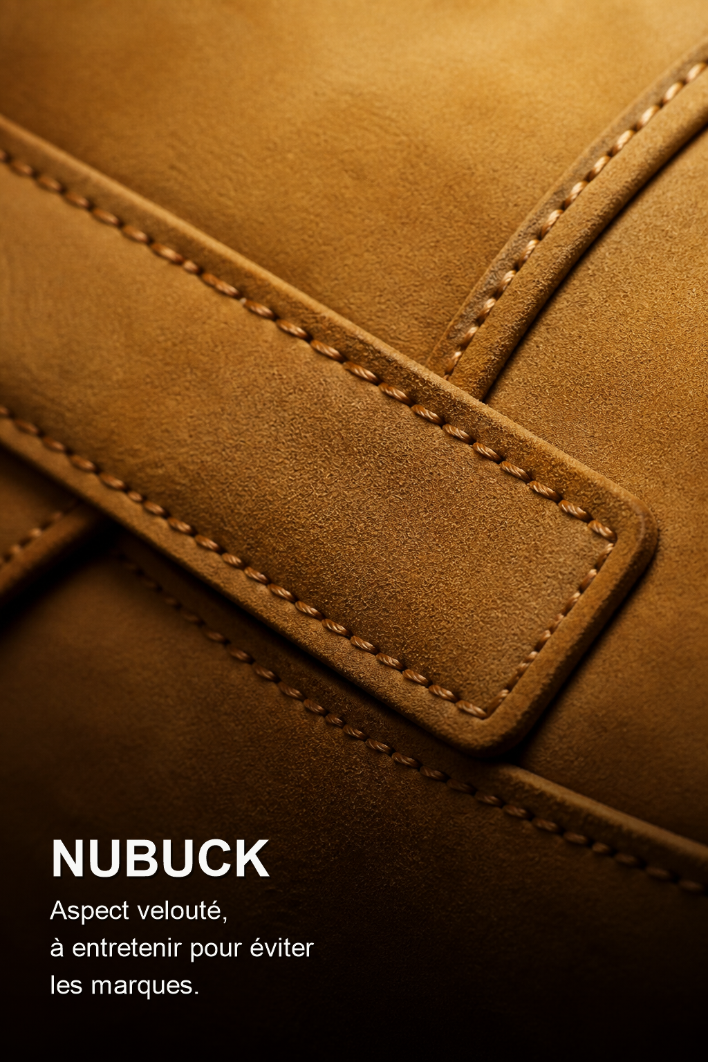 Gros plan sur une surface en nubuck brun